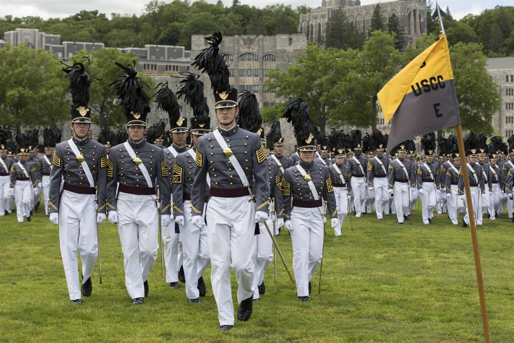 West Point Cadets marching in formation